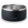 Owala Pet Bowl – Durable Stainless Steel, Food and Water Bowl for Dogs, Cats, and All Pets, Non-Slip Base, 24oz, White (Shy Marshmallow)(Very  Very Dark)