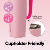 Owala SmoothSip Slider Stainless Steel Insulated Travel Mug, 100% Leak Proof, For Hot and Cold Drinks, Travel Friendly with Sliding Lock Lid, 24 oz, BPA Free, Leak Proof, Pink/Tan (Daybreak)(Pucker Up)