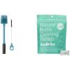 Owala 2-in-1 Water Bottle Brush Cleaner and Straw Cleaner Brush, with Removable Head and Twist n’ Hide Straw Brush, Smokey Blue + EcoBrite All Natural, Powerful Cleaning Tablets (Pack of 20)