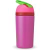 Owala Kids Flip Insulated Stainless-Steel Water Bottle with Straw and Locking Lid, 14-Ounce, Orange/Yellow (Misty Horizon)(Pink & Purple)