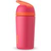 Owala Kids Flip Insulated Stainless-Steel Water Bottle with Straw and Locking Lid, 14-Ounce, Orange/Yellow (Misty Horizon)(Pink)