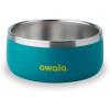 Owala Pet Bowl – Durable Stainless Steel, Food and Water Bowl for Dogs, Cats, and All Pets, Non-Slip Base, 24oz, White (Shy Marshmallow)(Turquoise & Caicos)