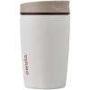 Owala SmoothSip Slider Stainless Steel Insulated Travel Mug, 100% Leak Proof, For Hot and Cold Drinks, Travel Friendly with Sliding Lock Lid, 24 oz, BPA Free, Leak Proof, Pink/Tan (Daybreak)(Vanilla Bean)