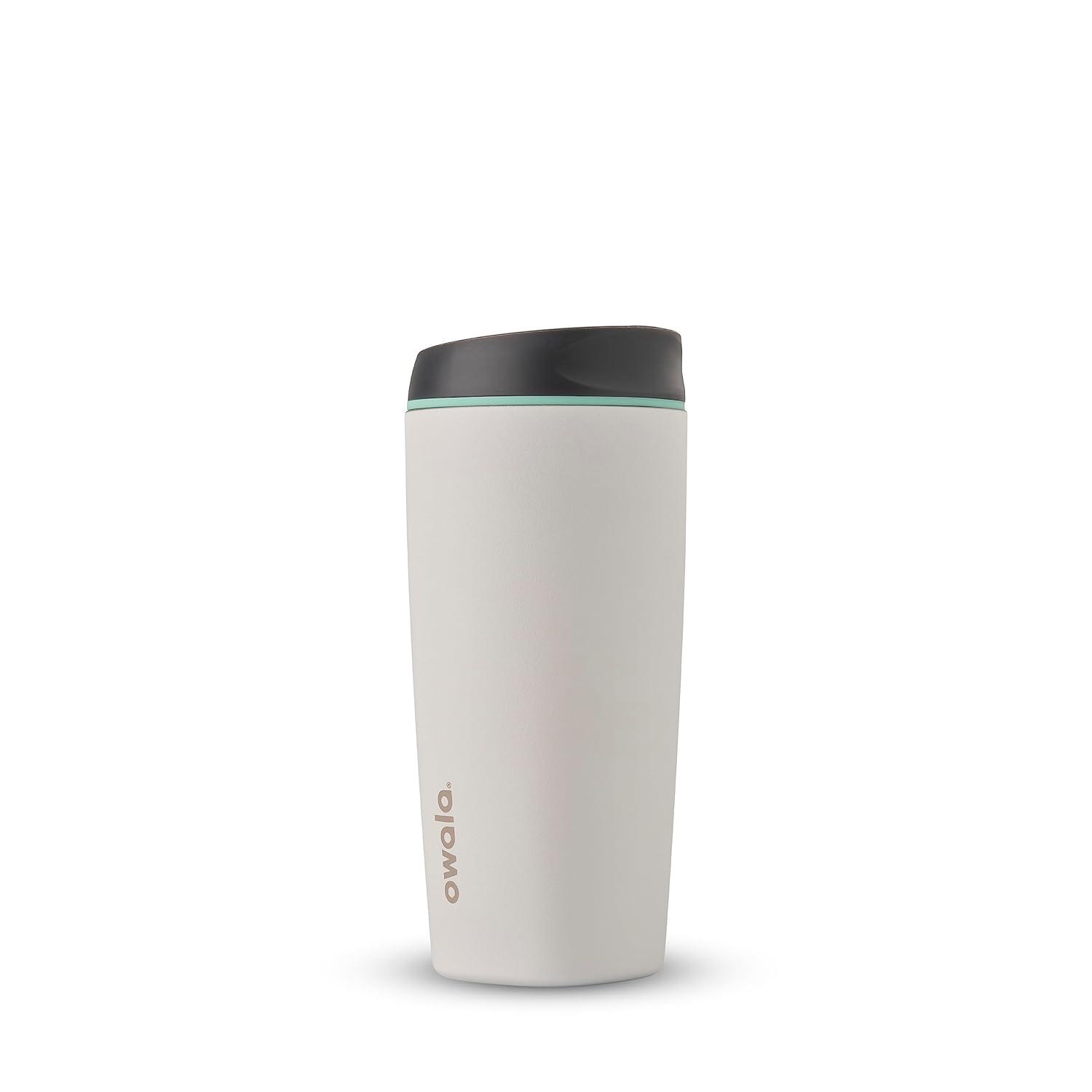 imageOwala SmoothSip Insulated Stainless Steel Coffee Tumbler Reusable Iced Coffee Cup Hot Coffee Travel Mug BPA Free 20 oz Gray CloudscapeCloudscape
