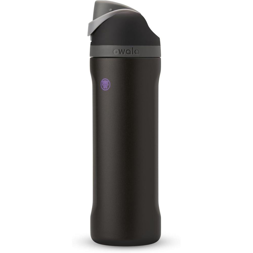 imageOwala Wicked FreeSip Insulated Stainless Steel Water Bottle with Straw for Sports and Travel BPAFree Sports Water Bottle 32 oz Elphaba GreenBlack Panther