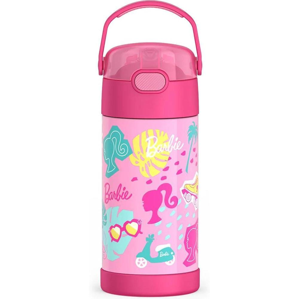 imageTHERMOS FUNTAINER Water Bottle with Straw 12 Ounce Kids Stainless Steel Vacuum Insulated Water Bottle with Lid BlueyBarbie