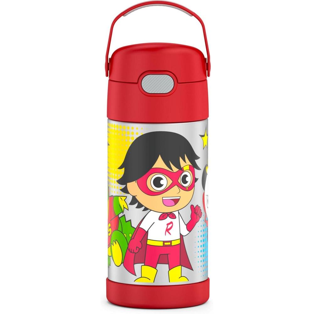 imageTHERMOS FUNTAINER Water Bottle with Straw  12 Ounce  Kids Stainless Steel Vacuum Insulated Water Bottle with Lid BlueyRyans World