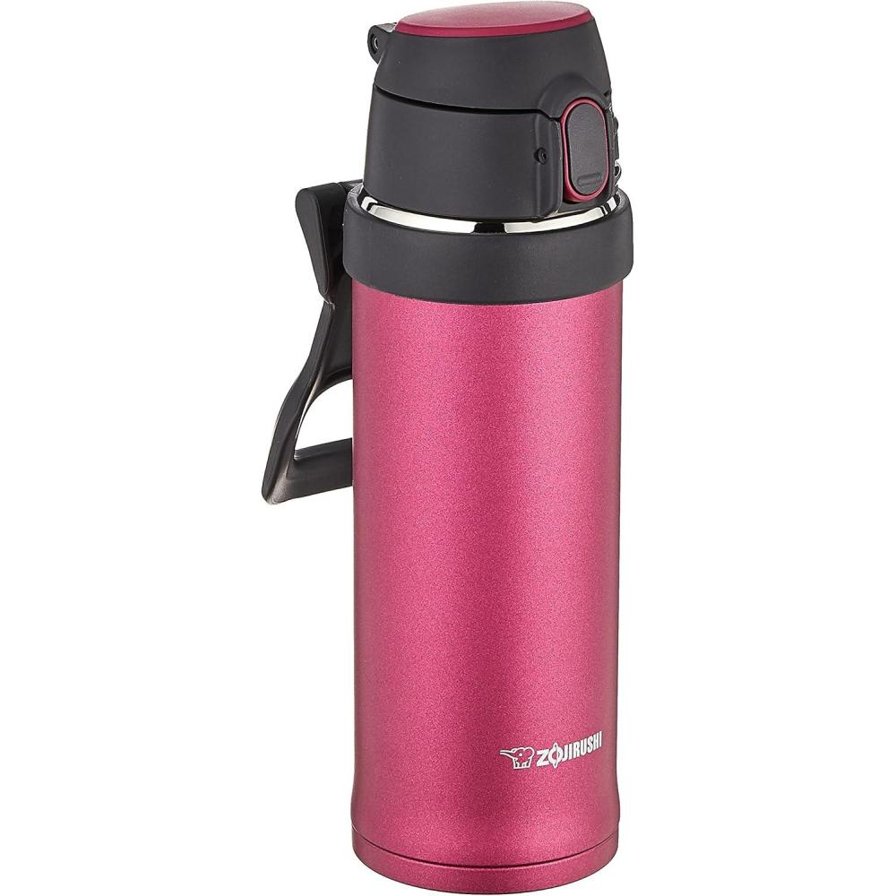 imageZojirushi SMQHE60GK FlipandGo Stainless Mug 20Ounce TealHibiscus Red