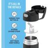 THERMOS FUNTAINER 12 Ounce Stainless Steel Vacuum Insulated Kids Straw Bottle, Blue(Black)
