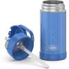 THERMOS FUNTAINER 12 Ounce Stainless Steel Vacuum Insulated Kids Straw Bottle, Blue(Glitter Periwinkle)