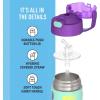 THERMOS FUNTAINER 12 Ounce Stainless Steel Vacuum Insulated Kids Straw Bottle, Blue(Hearts)