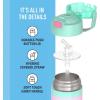 THERMOS FUNTAINER 12 Ounce Stainless Steel Vacuum Insulated Kids Straw Bottle, Blue(Mint Ombre)