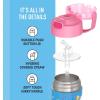 THERMOS FUNTAINER 12 Ounce Stainless Steel Vacuum Insulated Kids Straw Bottle, Blue(Sketchbook)