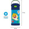 THERMOS FUNTAINER Water Bottle with Straw – 12 Ounce – Kids Stainless Steel Vacuum Insulated Water Bottle with Lid, Bluey(Baby Shark)