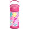 THERMOS FUNTAINER Water Bottle with Straw – 12 Ounce – Kids Stainless Steel Vacuum Insulated Water Bottle with Lid, Bluey(Barbie)