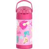 THERMOS FUNTAINER Water Bottle with Straw – 12 Ounce – Kids Stainless Steel Vacuum Insulated Water Bottle with Lid, Bluey(Barbie)