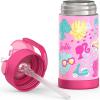 THERMOS FUNTAINER Water Bottle with Straw – 12 Ounce – Kids Stainless Steel Vacuum Insulated Water Bottle with Lid, Bluey(Barbie)