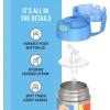 THERMOS FUNTAINER Water Bottle with Straw – 12 Ounce – Kids Stainless Steel Vacuum Insulated Water Bottle with Lid, Bluey(Cocomelon)