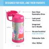 THERMOS FUNTAINER Water Bottle with Straw – 12 Ounce – Kids Stainless Steel Vacuum Insulated Water Bottle with Lid, Bluey(Peppa Pig)