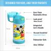 THERMOS FUNTAINER Water Bottle with Straw – 12 Ounce – Kids Stainless Steel Vacuum Insulated Water Bottle with Lid, Bluey(Preschool Mickey)