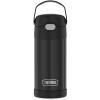 THERMOS FUNTAINER 12 Ounce Stainless Steel Vacuum Insulated Kids Straw Bottle, Blue(Black)