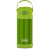 THERMOS FUNTAINER 12 Ounce Stainless Steel Vacuum Insulated Kids Straw Bottle, Blue(Lime)