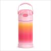 THERMOS FUNTAINER 12 Ounce Stainless Steel Vacuum Insulated Kids Straw Bottle, Blue(Pink Ombre)