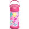 THERMOS FUNTAINER Water Bottle with Straw – 12 Ounce – Kids Stainless Steel Vacuum Insulated Water Bottle with Lid, Bluey(Barbie)