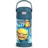 THERMOS FUNTAINER Water Bottle with Straw – 12 Ounce – Kids Stainless Steel Vacuum Insulated Water Bottle with Lid, Bluey(Despicable Me 4)