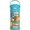 THERMOS FUNTAINER Water Bottle with Straw – 12 Ounce – Kids Stainless Steel Vacuum Insulated Water Bottle with Lid, Bluey(Scooby-Doo)