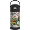 THERMOS FUNTAINER Water Bottle with Straw – 12 Ounce – Kids Stainless Steel Vacuum Insulated Water Bottle with Lid, Bluey(Teenage Mutant Ninja Turtles)