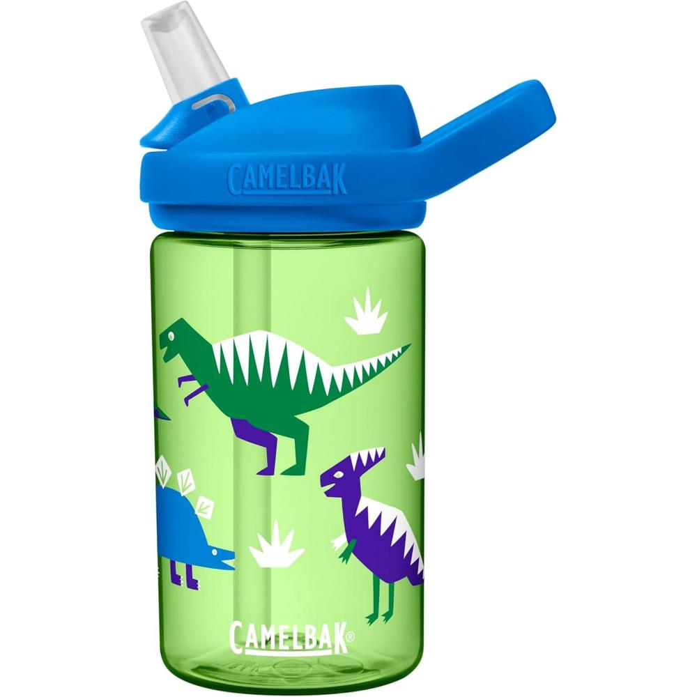 imageCamelBak Eddy Kids Bite Valve Straw Tritan Renew Water BottleHip Dinos
