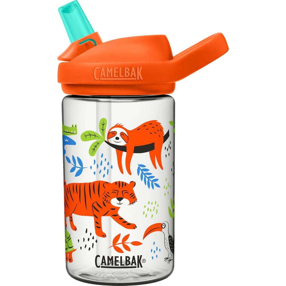 imageCamelBak Eddy Kids Bite Valve Straw Tritan Renew Water BottleSpring Safari