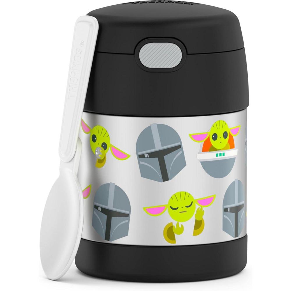 imageTHERMOS FUNTAINER Insulated Food Jar 10 Ounce Kid Friendly Food Jar with Foldable Spoon PinkMandalorian