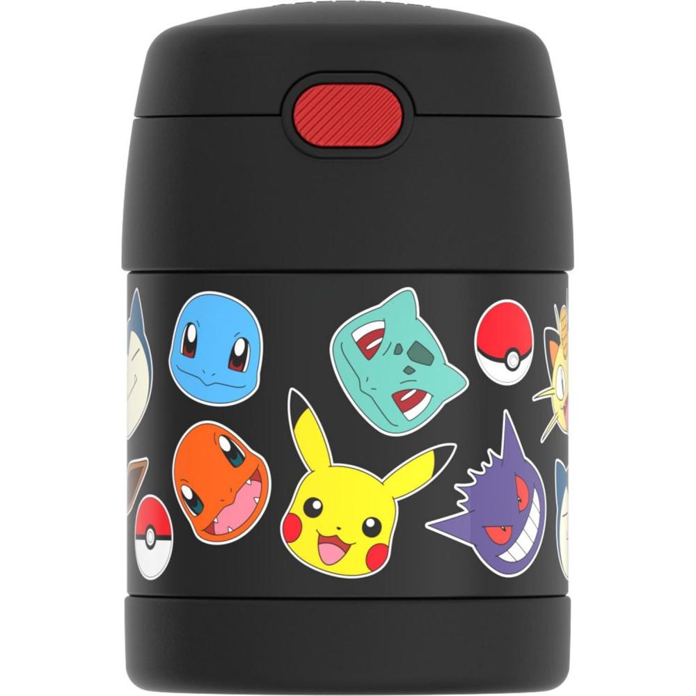 imageTHERMOS FUNTAINER Insulated Food Jar 10 Ounce Kid Friendly Food Jar with Foldable Spoon PinkPOKEMON