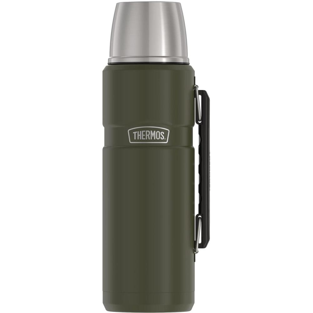 imageTHERMOS Stainless King VacuumInsulated Beverage Bottle 40 Ounce Midnight BlueArmy Green