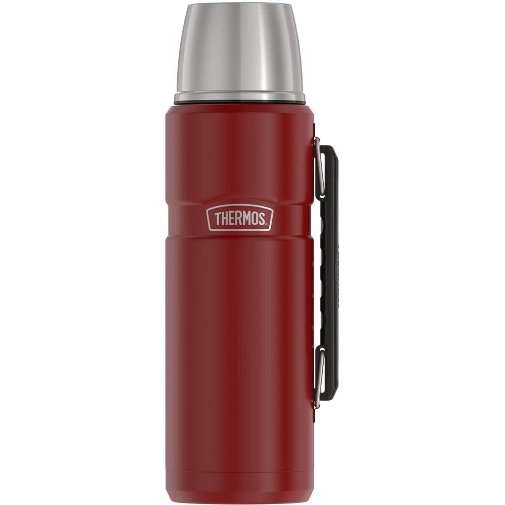 imageTHERMOS Stainless King VacuumInsulated Beverage Bottle 40 Ounce Midnight BlueRustic Red
