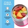 THERMOS FUNTAINER Insulated Food Jar, 10 Ounce, Kid Friendly Food Jar with Foldable Spoon, Pink(Pink)