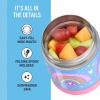 THERMOS FUNTAINER Insulated Food Jar, 10 Ounce, Kid Friendly Food Jar with Foldable Spoon, Pink(Rainbow Dreams)