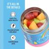 THERMOS FUNTAINER Insulated Food Jar, 10 Ounce, Kid Friendly Food Jar with Foldable Spoon, Pink(Sketchbook)