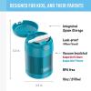 THERMOS FUNTAINER Insulated Food Jar, 10 Ounce, Kid Friendly Food Jar with Foldable Spoon, Pink(Teal)