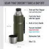 THERMOS Stainless King Vacuum-Insulated Beverage Bottle, 40 Ounce, Midnight Blue(Army Green)