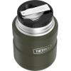 THERMOS Stainless King Vacuum-Insulated Food Jar with Spoon, 16 Ounce, Midnight Blue(Army Green)