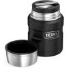 THERMOS Stainless King Vacuum-Insulated Food Jar with Spoon, 16 Ounce, Midnight Blue(Matte Black)