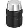 THERMOS Stainless King Vacuum-Insulated Food Jar with Spoon, 16 Ounce, Midnight Blue(Matte Black)