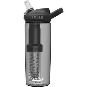 CamelBak Eddy+ Filtered by LifeStraw Integrated Two Stage Filter Straw Water Bottle with Tritan Renew(Charcoal)