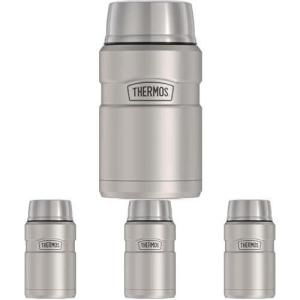 THERMOS Stainless King Vacuum-Insulated Food Jar with Spoon, 16 Ounce, Midnight Blue(stainless-steel)