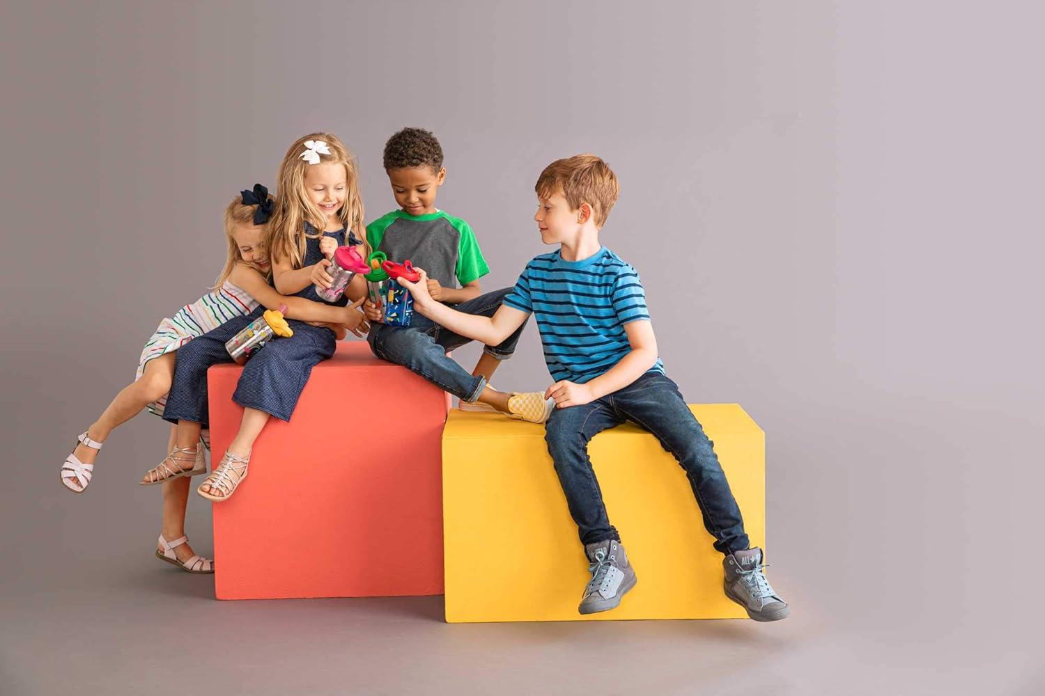 imageCamelBak Eddy Kids Bite Valve Straw Insulated Stainless Steel Water Bottle Biking Dogs 12ozUFOs