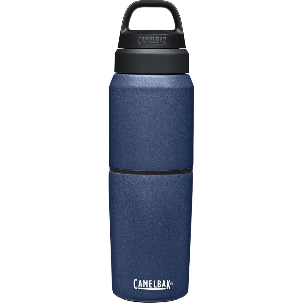 imageCamelBak MultiBev Insulated Stainless Steel Water Bottle ampamp Travel CupNavy