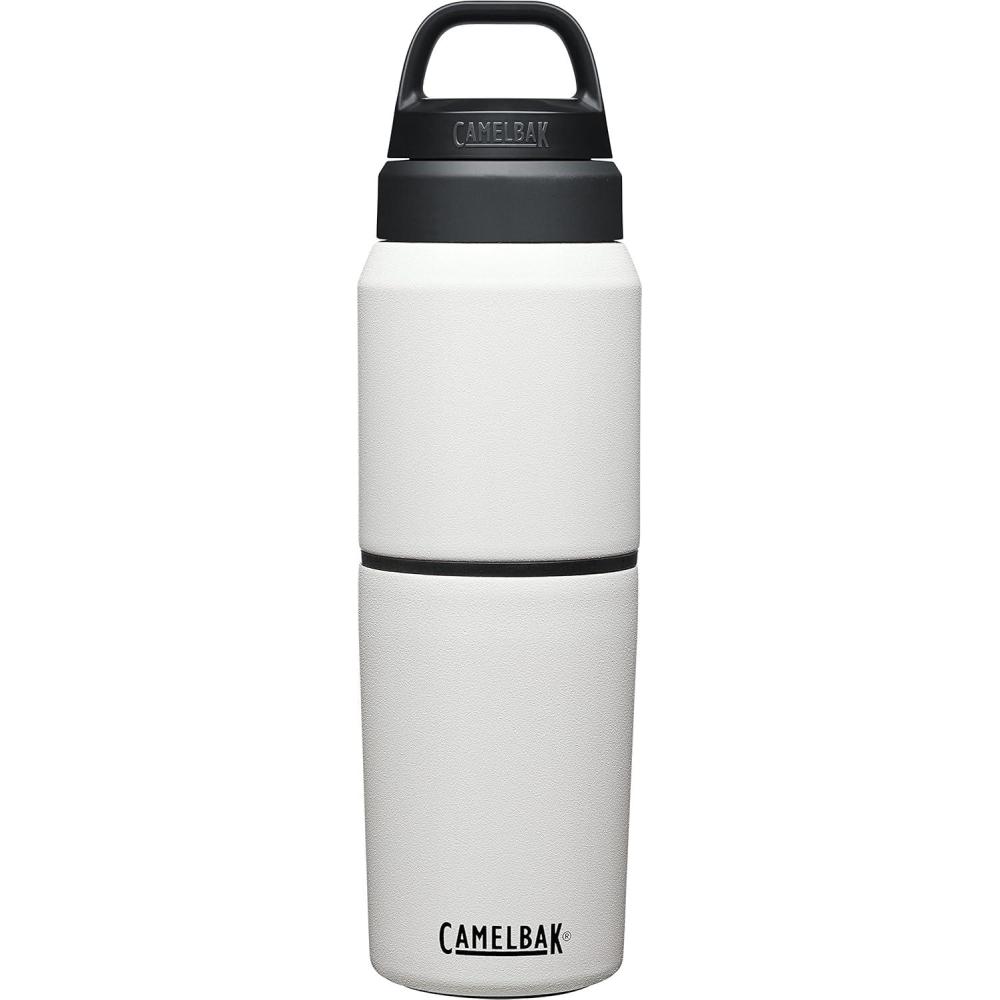 imageCamelBak MultiBev Insulated Stainless Steel Water Bottle ampamp Travel CupWhite